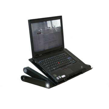 Ergonómico ergonómico nuevo escritorio negro de aluminio Ajusteable elevador flexible mesa plegable para computadora portátil enfriamiento portátil